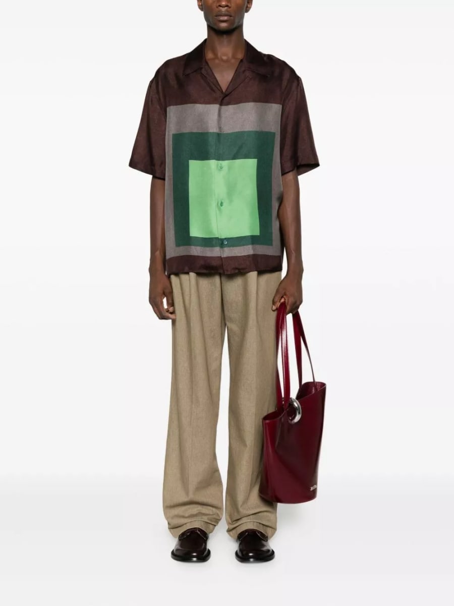 Loewe Camicia di seta stampata, view 4