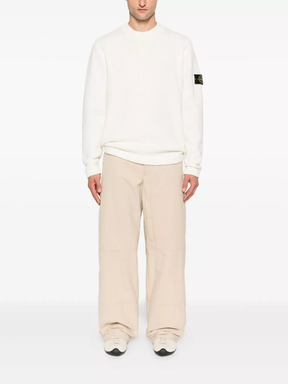 Stone Island Maglione girocollo in misto lana, view 2