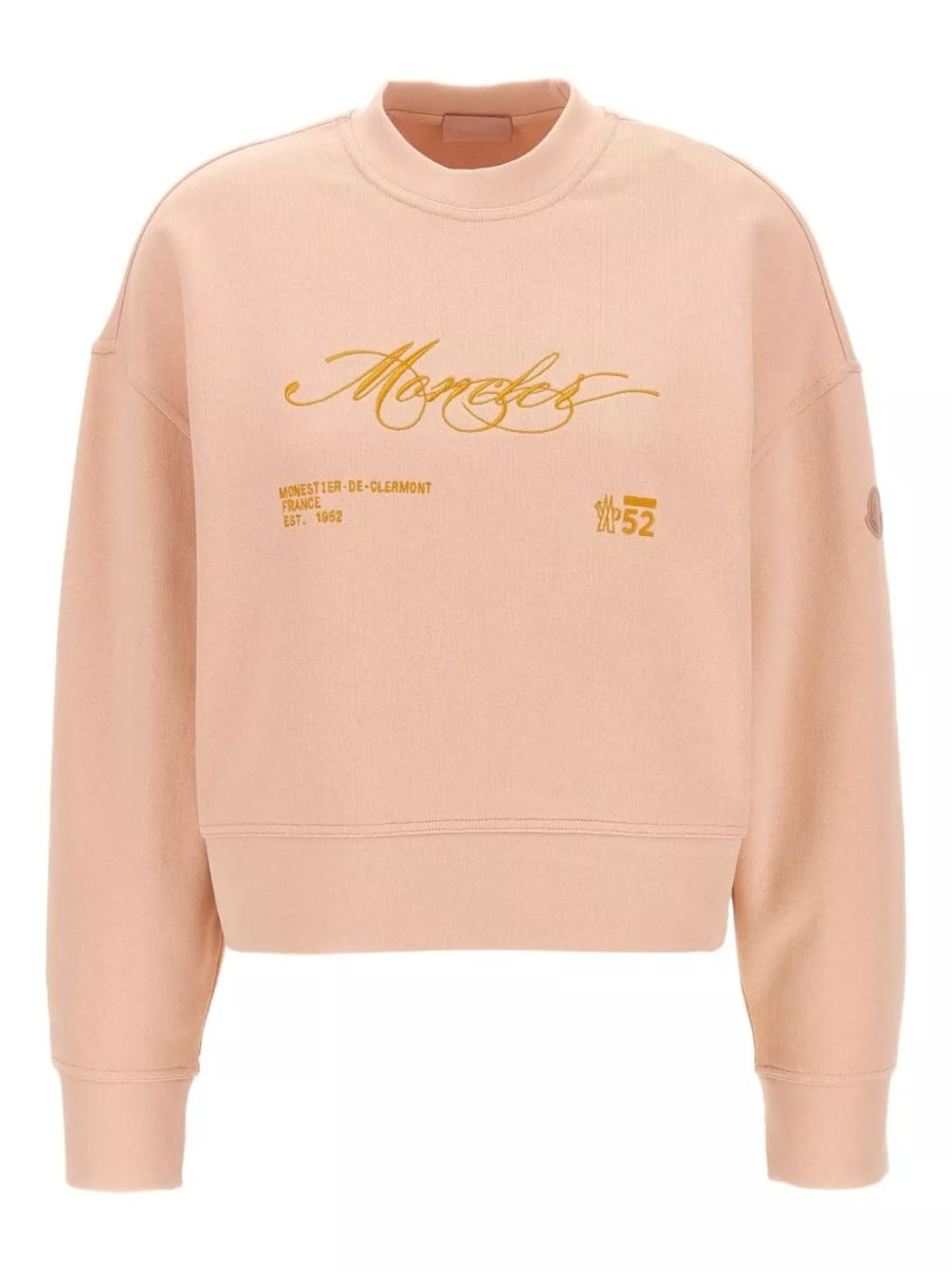 Moncler Felpa in cotone con logo