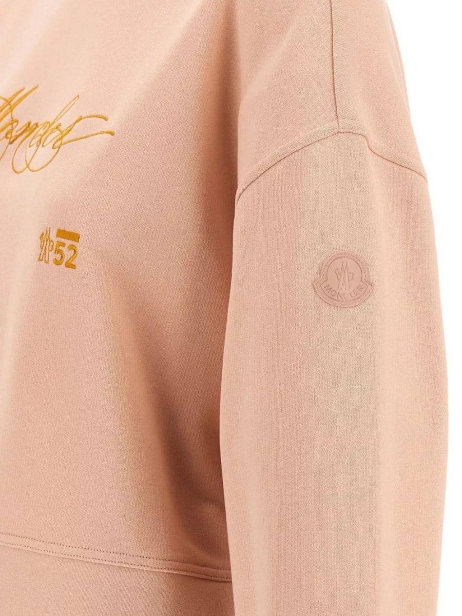Moncler Felpa in cotone con logo, view 2