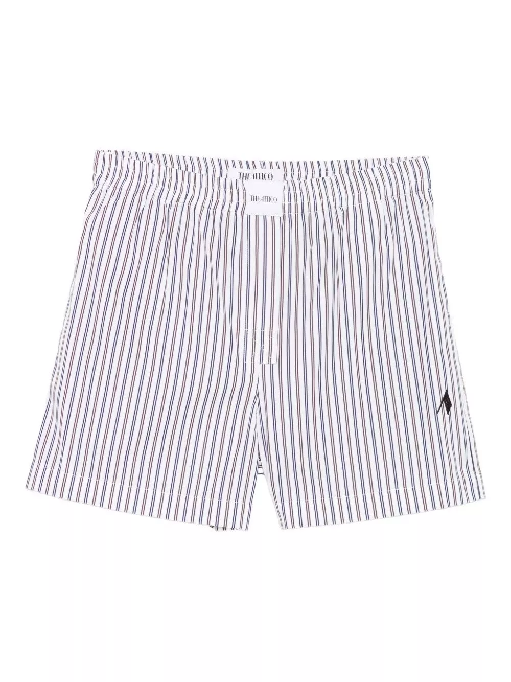 The Attico Pantaloni corti in cotone a righe
