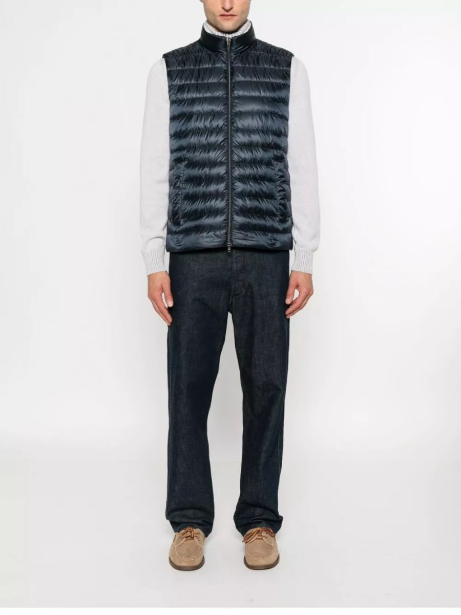 Herno Gilet in nylon imbottito, view 4