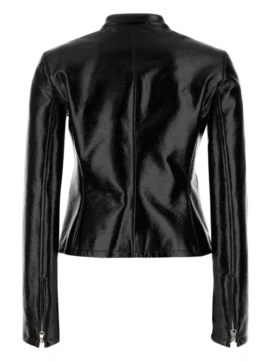 Courrèges Giacca biker in vinile, view 2