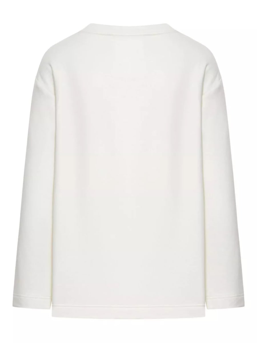 Max Mara Felpa in cotone con collo a giro, view 2