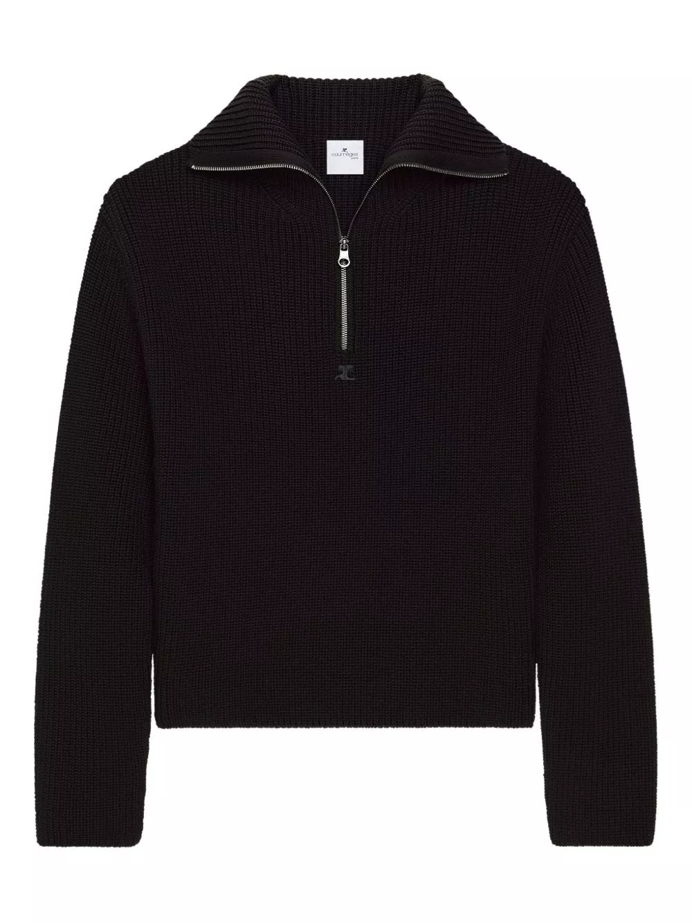 Courrèges Maglione in lana con zip