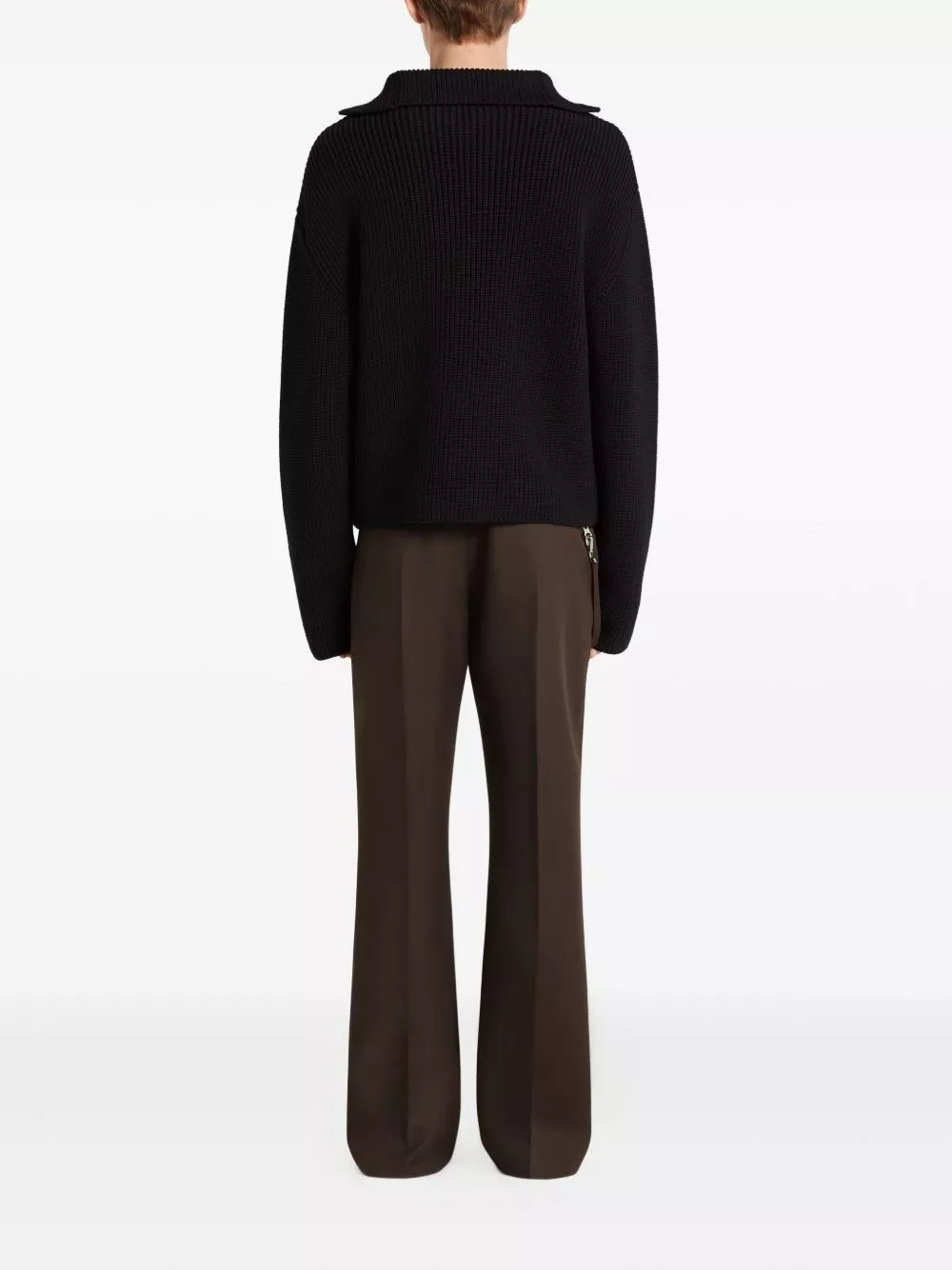 Courrèges Maglione in lana con zip, view 2