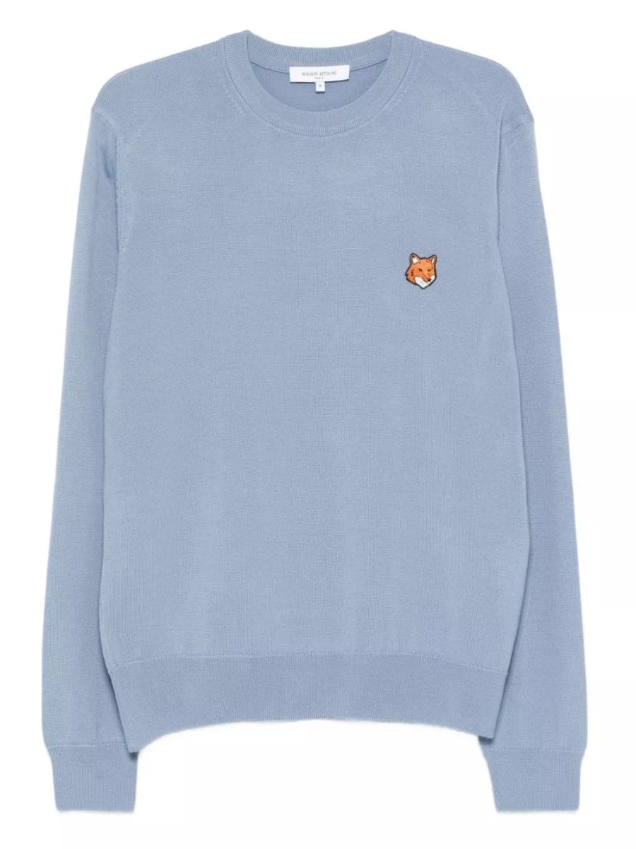 Maison kitsune' Maglione girocollo in lana Fox Head