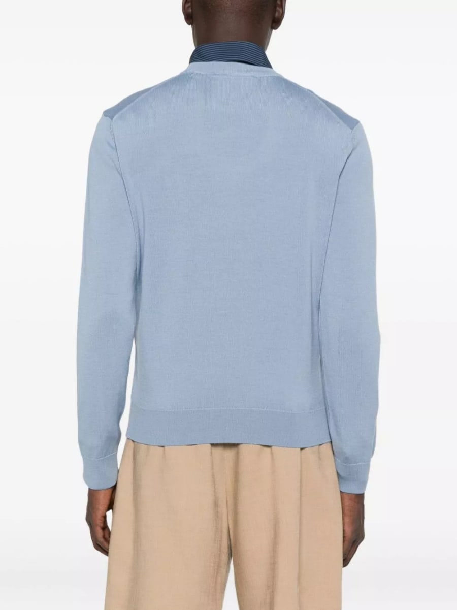 Maison kitsune' Maglione girocollo in lana Fox Head, view 2