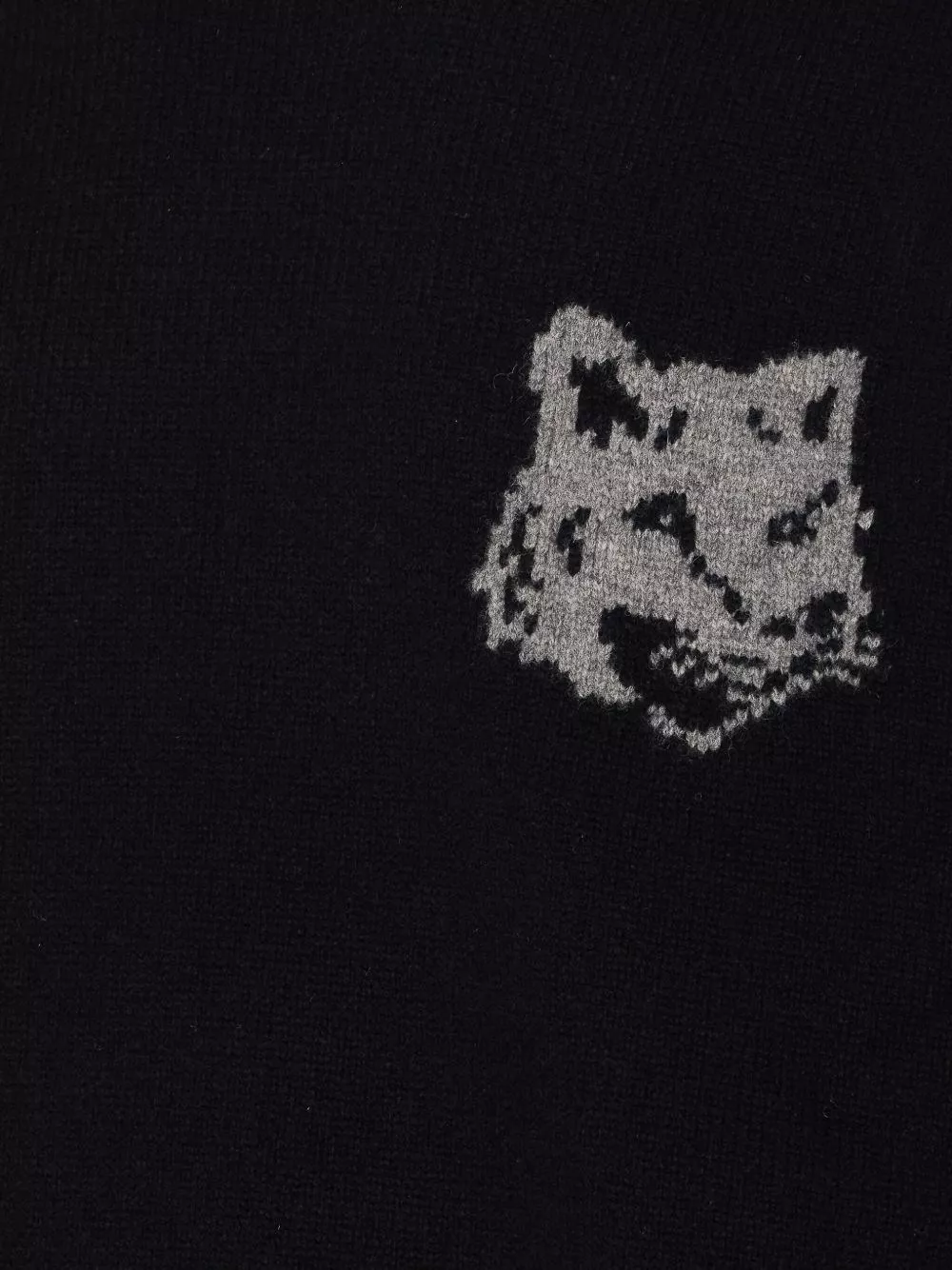 Maison kitsune' Maglione in lana Fox Head, view 2