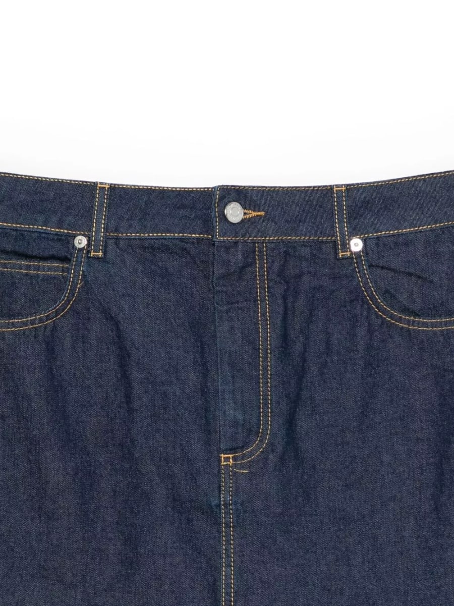 Maison kitsune' Gonna mini in denim, view 2
