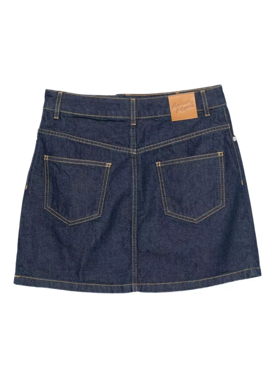 Maison kitsune' Gonna mini in denim, view 3