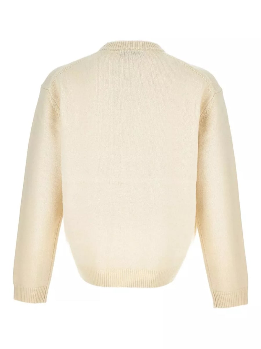 Maison kitsune' Maglione in lana Fox Head, view 2
