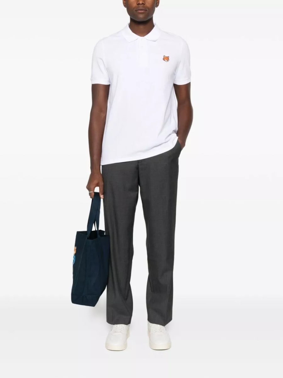 Maison kitsune' Polo in cotone Fox Head, view 4