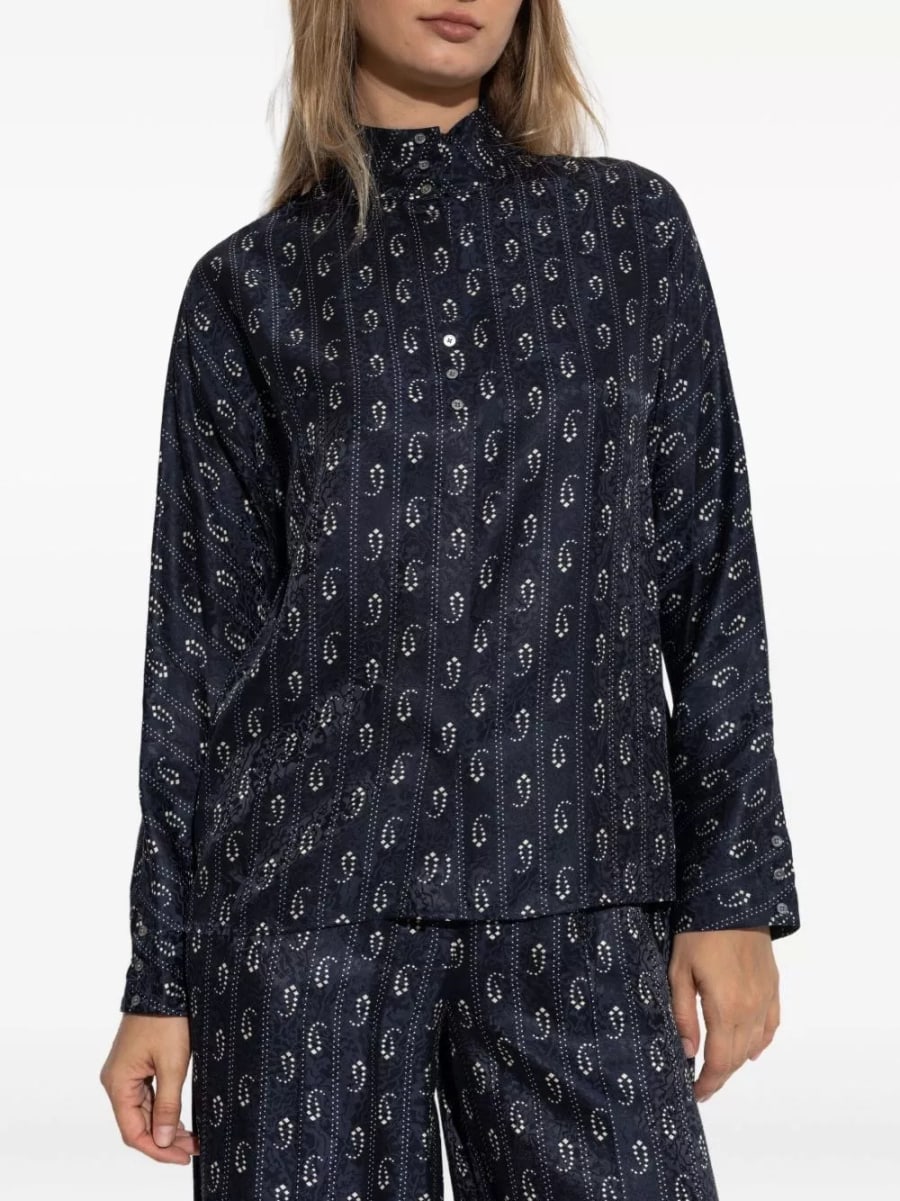 Tory Burch Camicia in seta jacquard, view 2