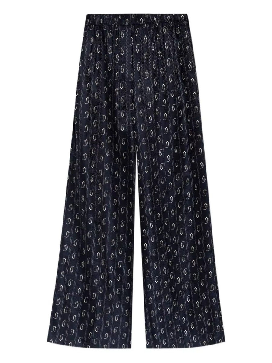 Tory Burch Pantaloni in seta jacquard