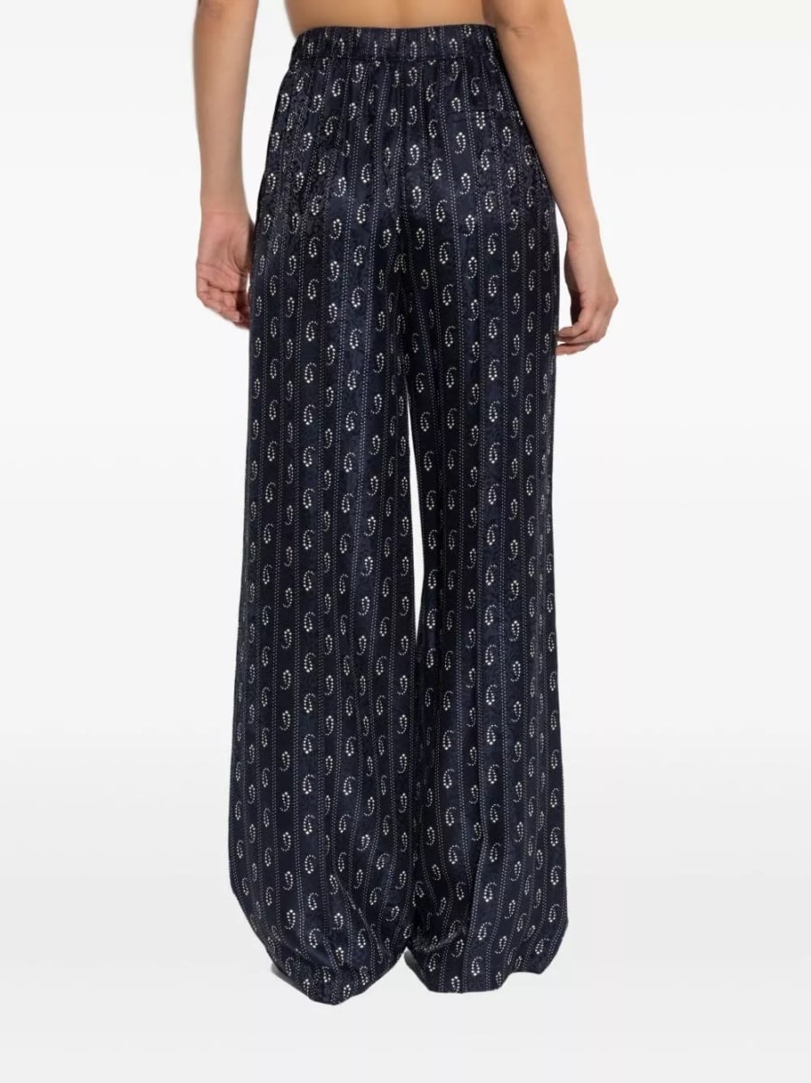 Tory Burch Pantaloni in seta jacquard, view 3