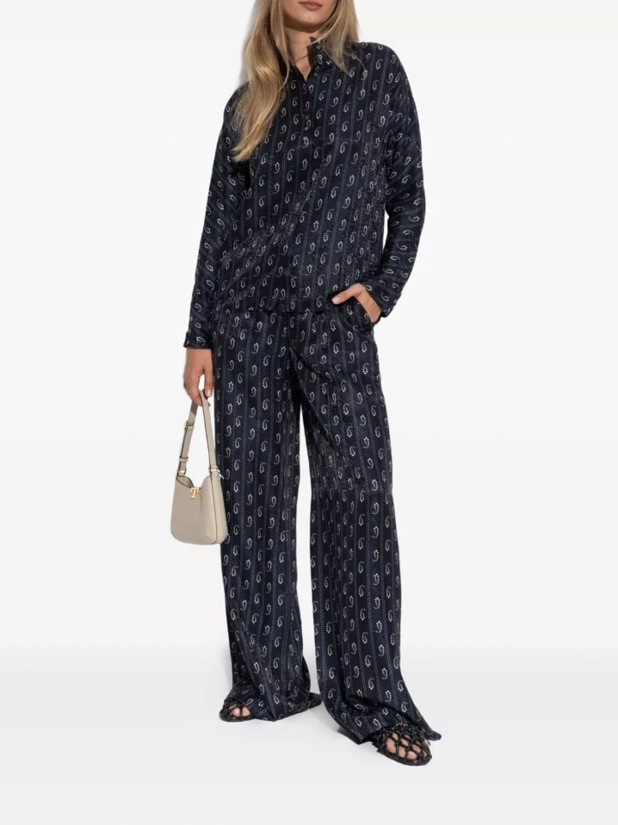 Tory Burch Pantaloni in seta jacquard, view 4