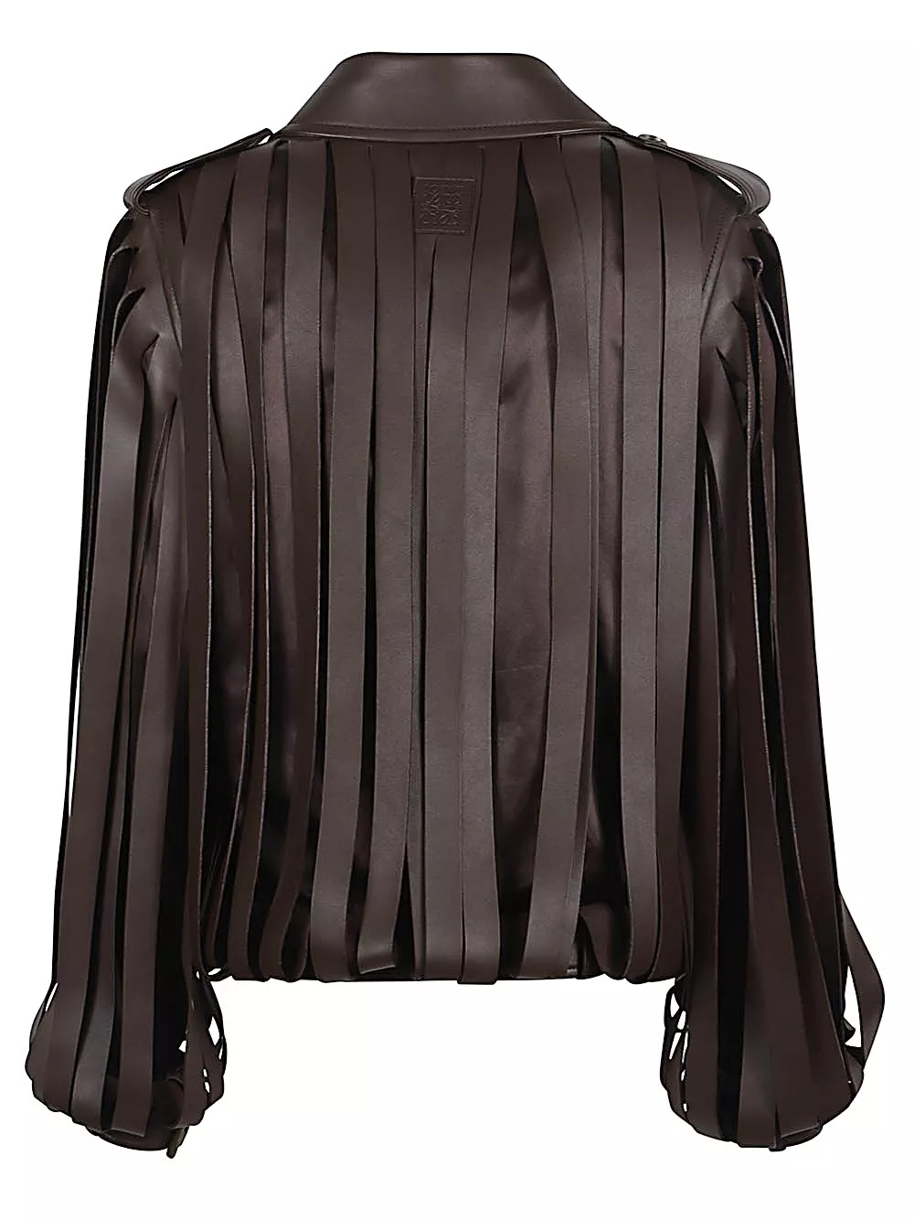 Loewe Giacca in pelle con cintura, view 2