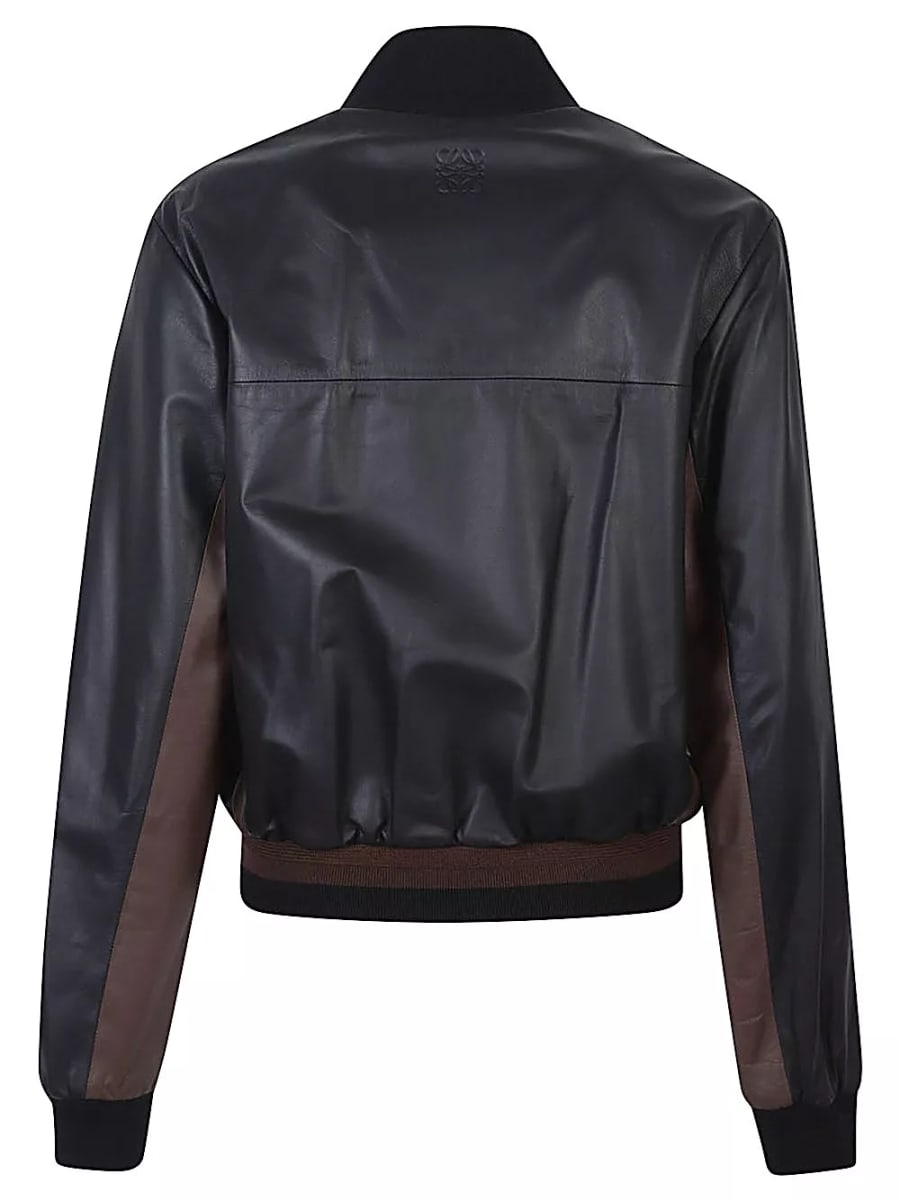 Loewe Giacca in pelle cropped, view 2
