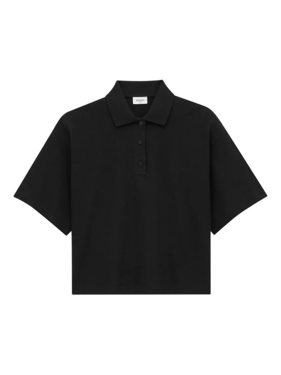 Saint Laurent la polo in cotone oversize