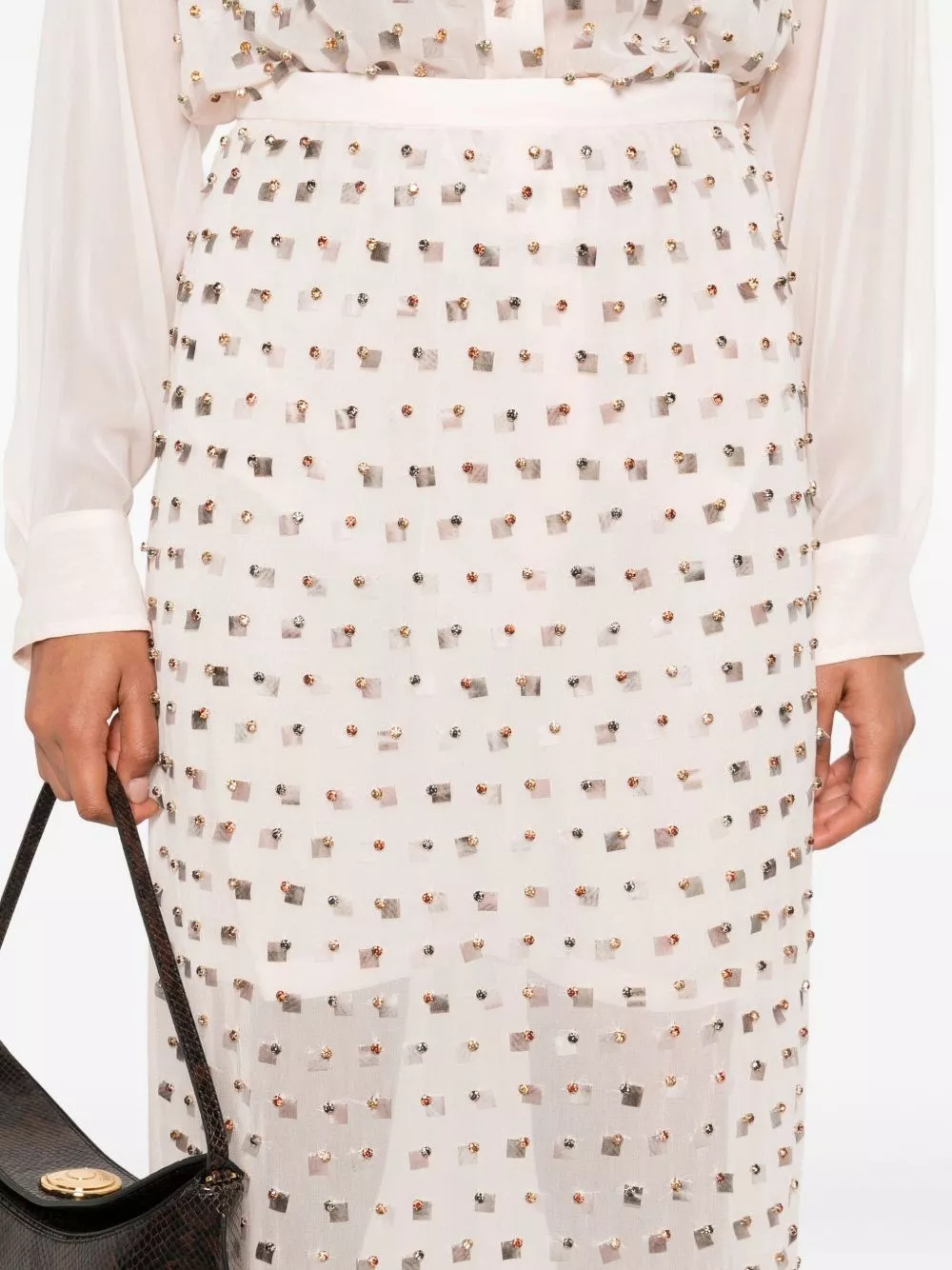 Dries Van Noten Gonna ricamata Sokna, view 2