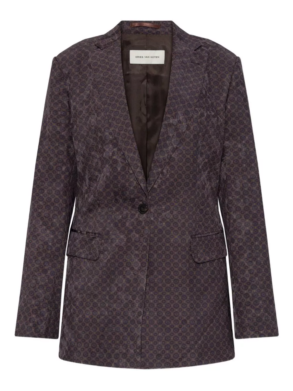 Dries Van Noten Giacca Baftan a un petto