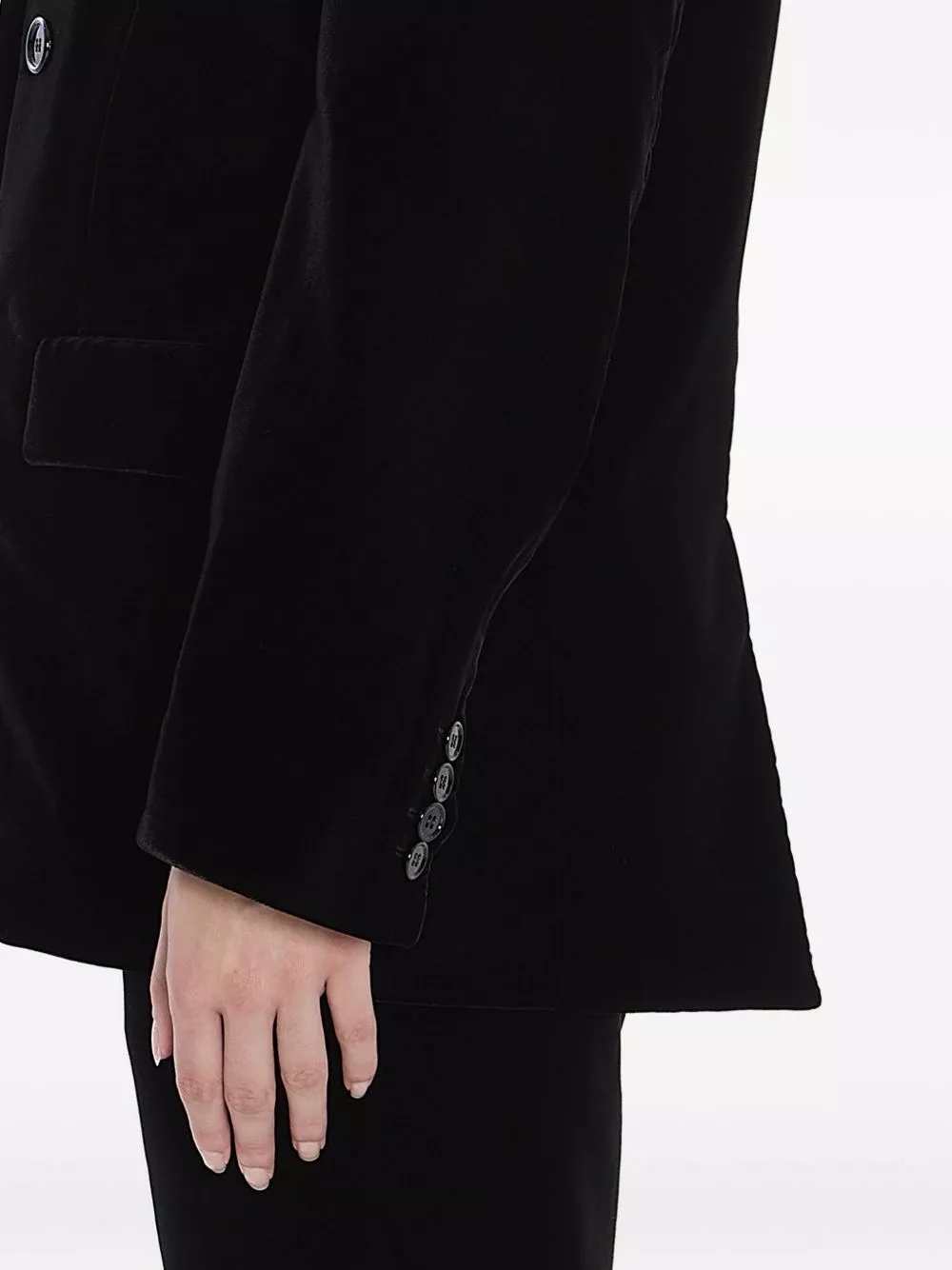 Saint Laurent Giacca in velluto doppiopetto