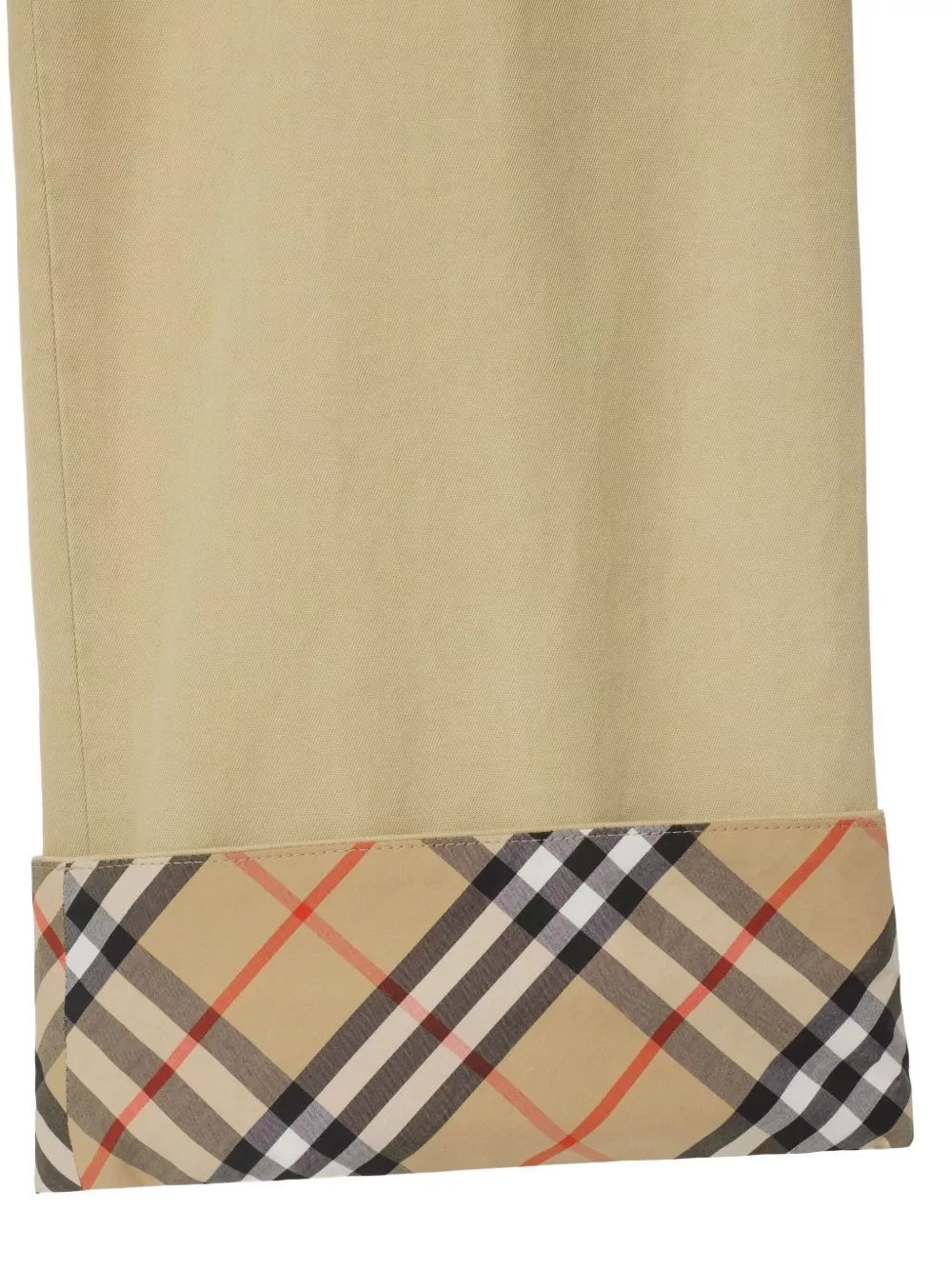 Burberry Pantaloni in gabardine con motivo ondulato, view 2