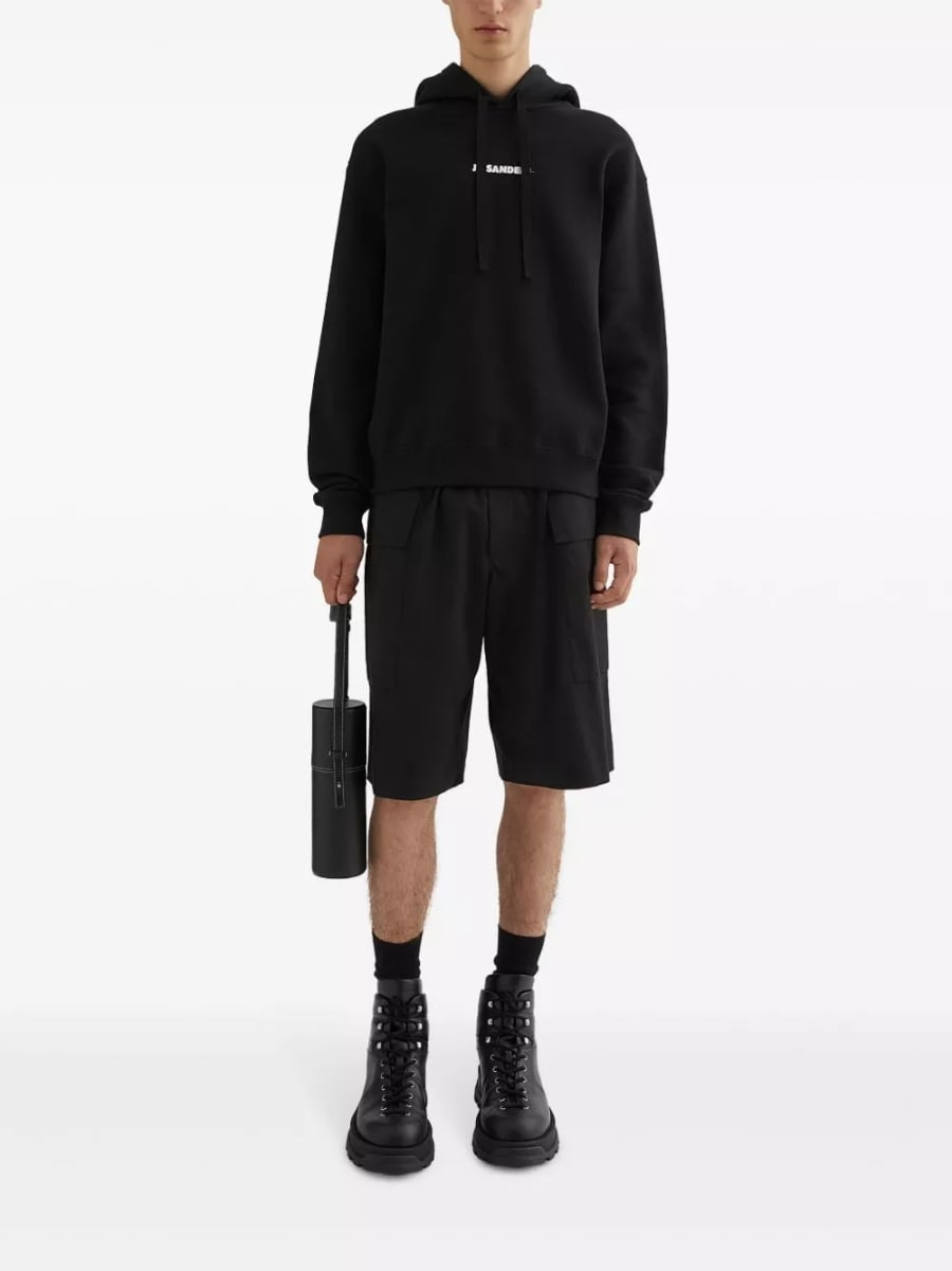 Jil Sander Felpa con cappuccio, view 3