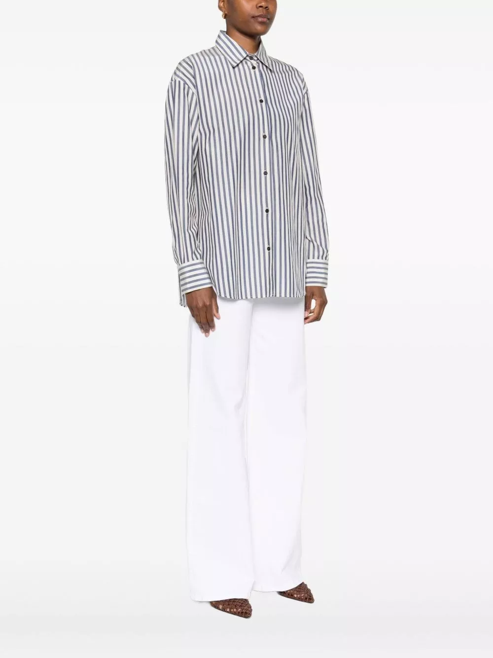 Forte_Forte Camicia in misto cotone a righe, view 2