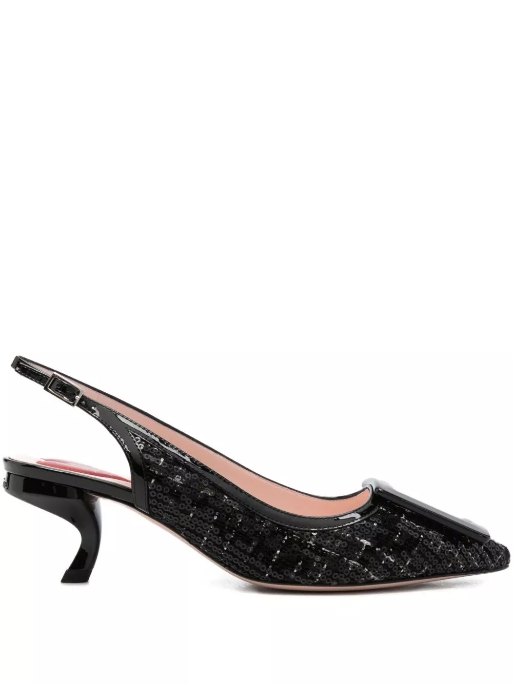 Roger Vivier Décolleté slingback in tweed