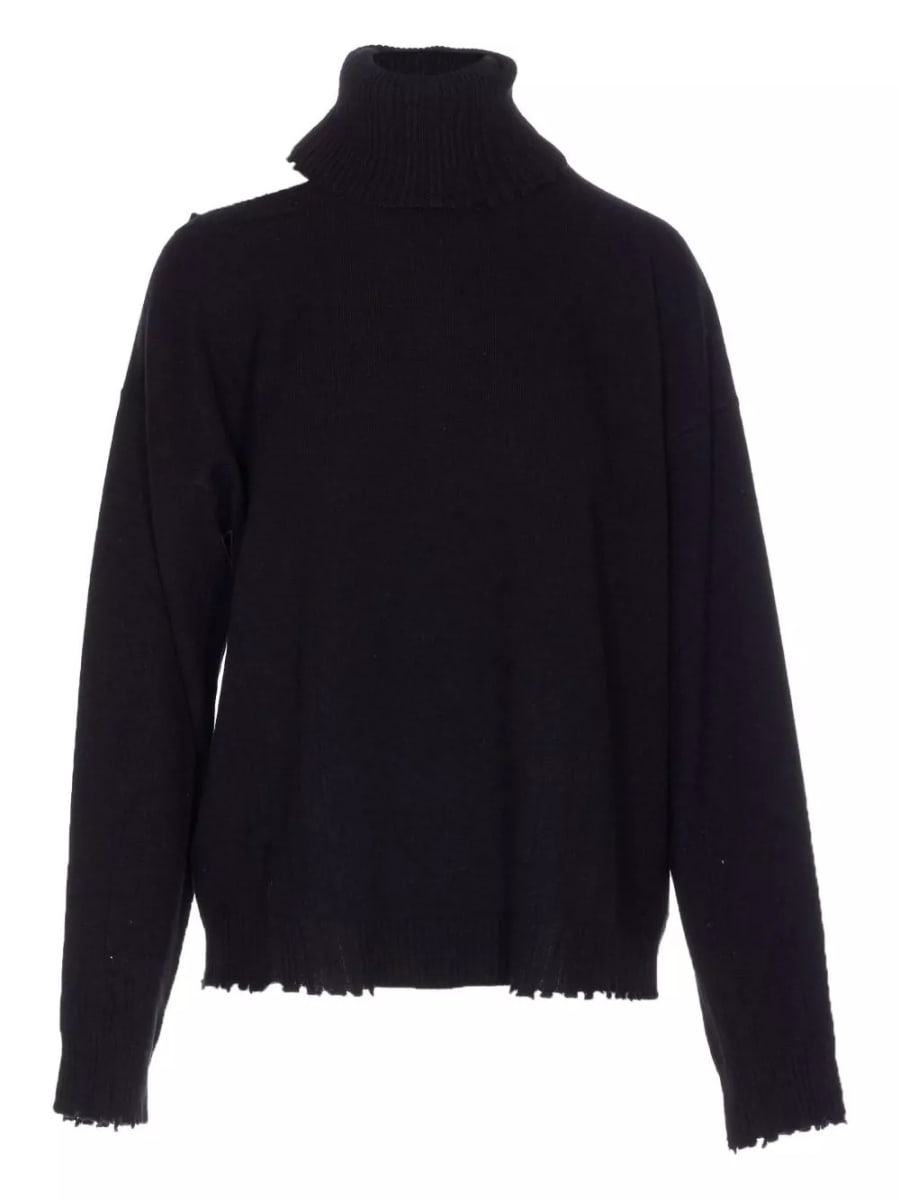 Uma wang Maglione in cashmere con collo alto