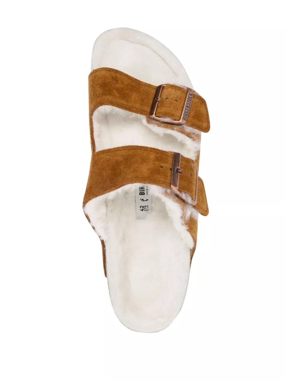Birkenstock Sandali in suede shearling Arizona, view 2