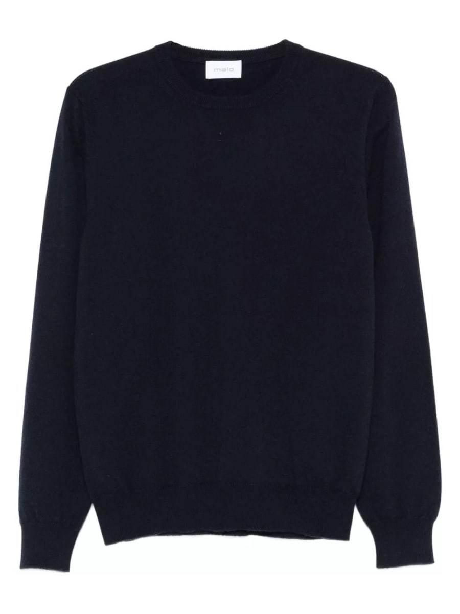 Malo Maglione a girocollo in lana sottile