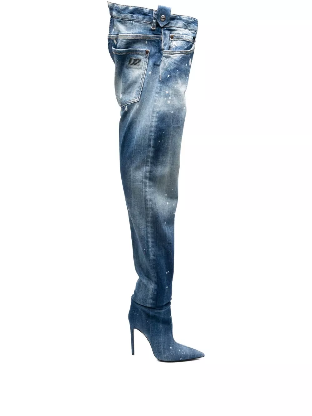 Dsquared2 Stivali con tacco in denim