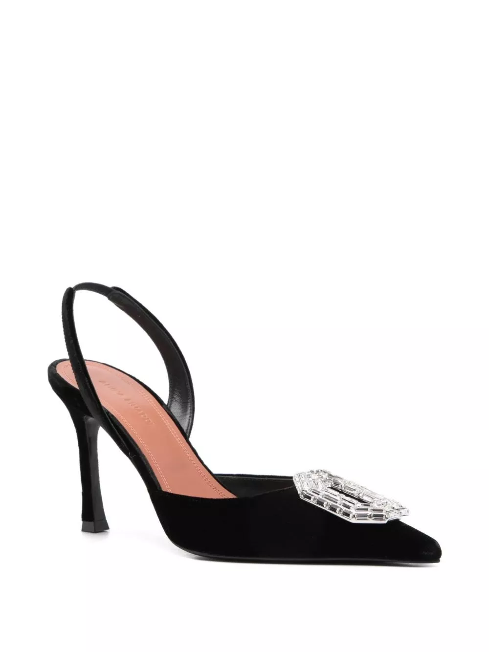 Amina Muaddi Pumps slingback in velluto Camelia, view 2