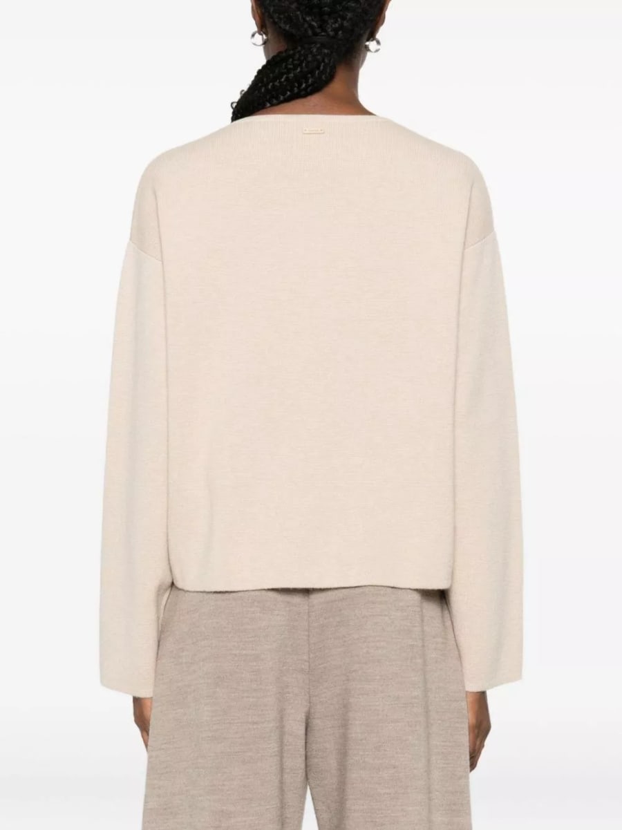 Max Mara Maglione a V in lana cashmere, view 2