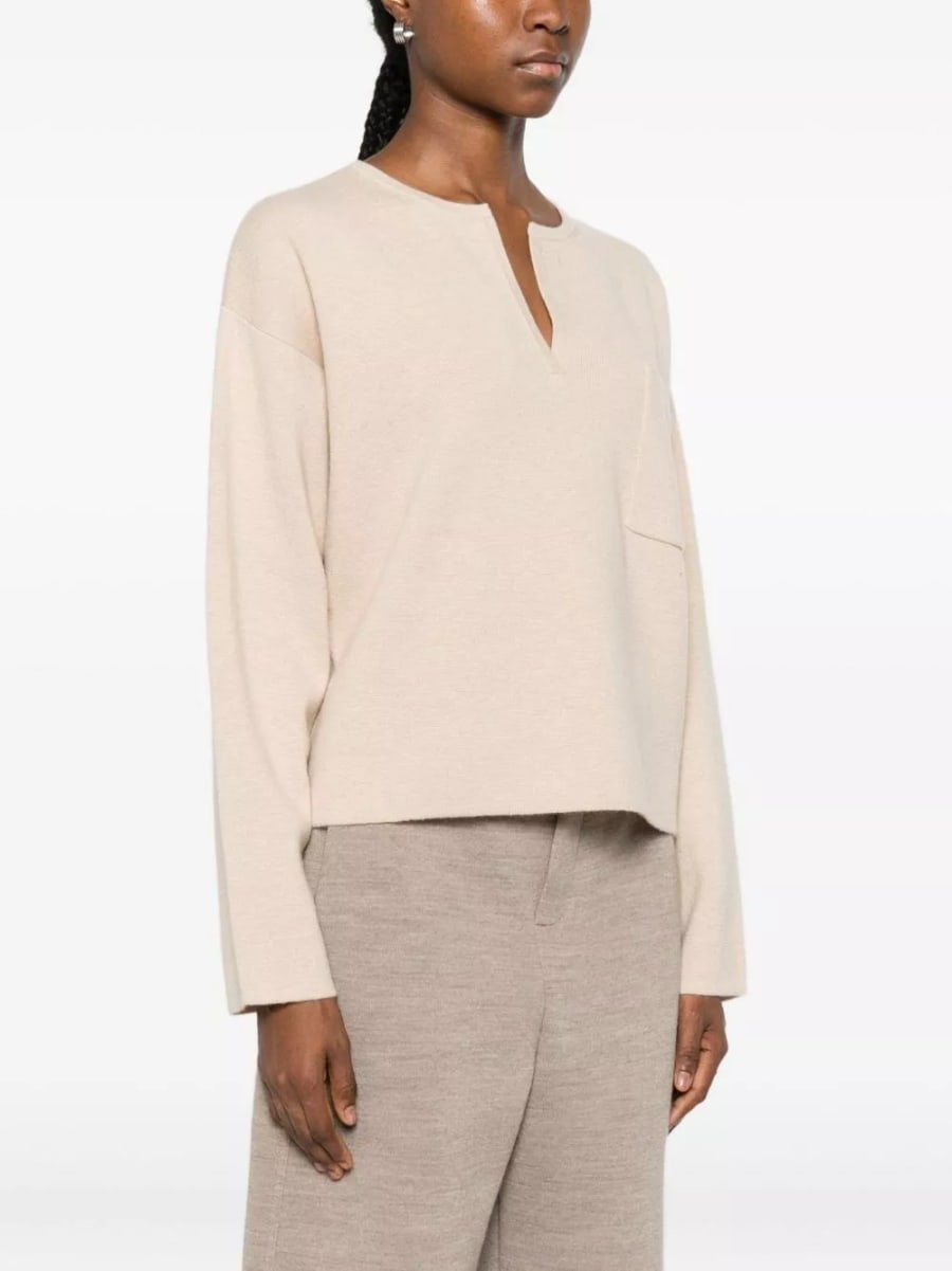 Max Mara Maglione a V in lana cashmere, view 5