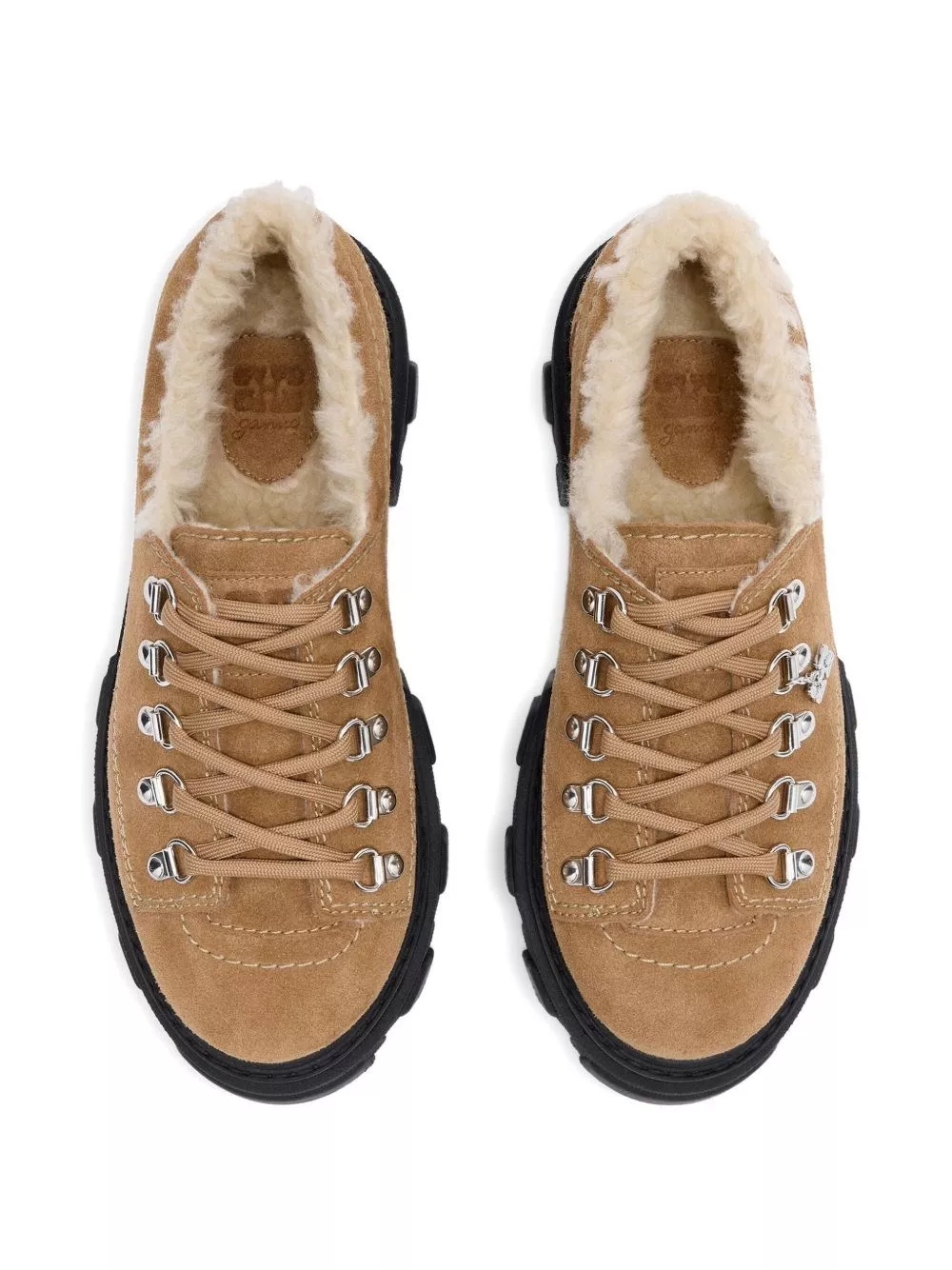 Ganni Scarpe derbie in suede, view 2