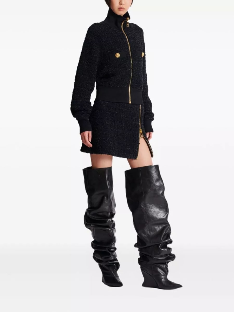 Balmain Giacca bomber con zip, view 2