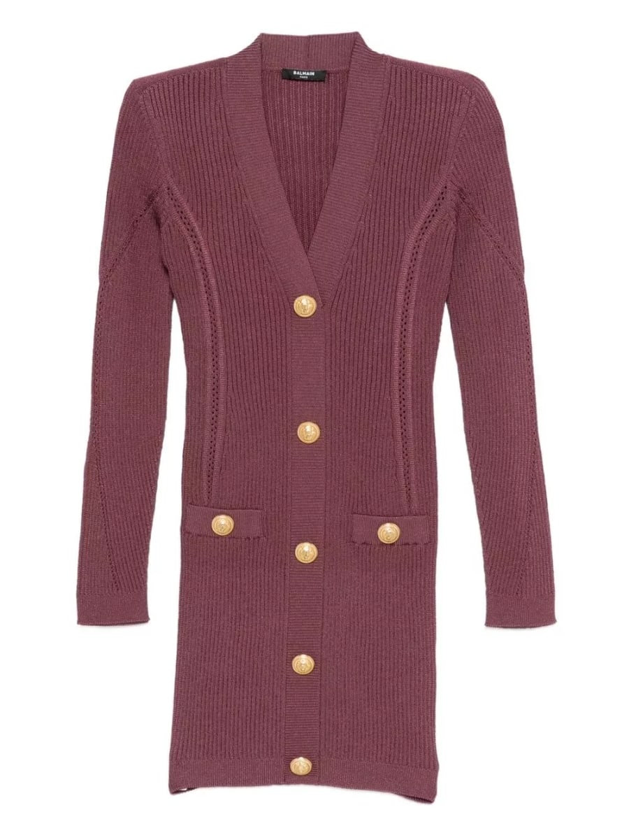 Balmain Abito corto con scollo a V
