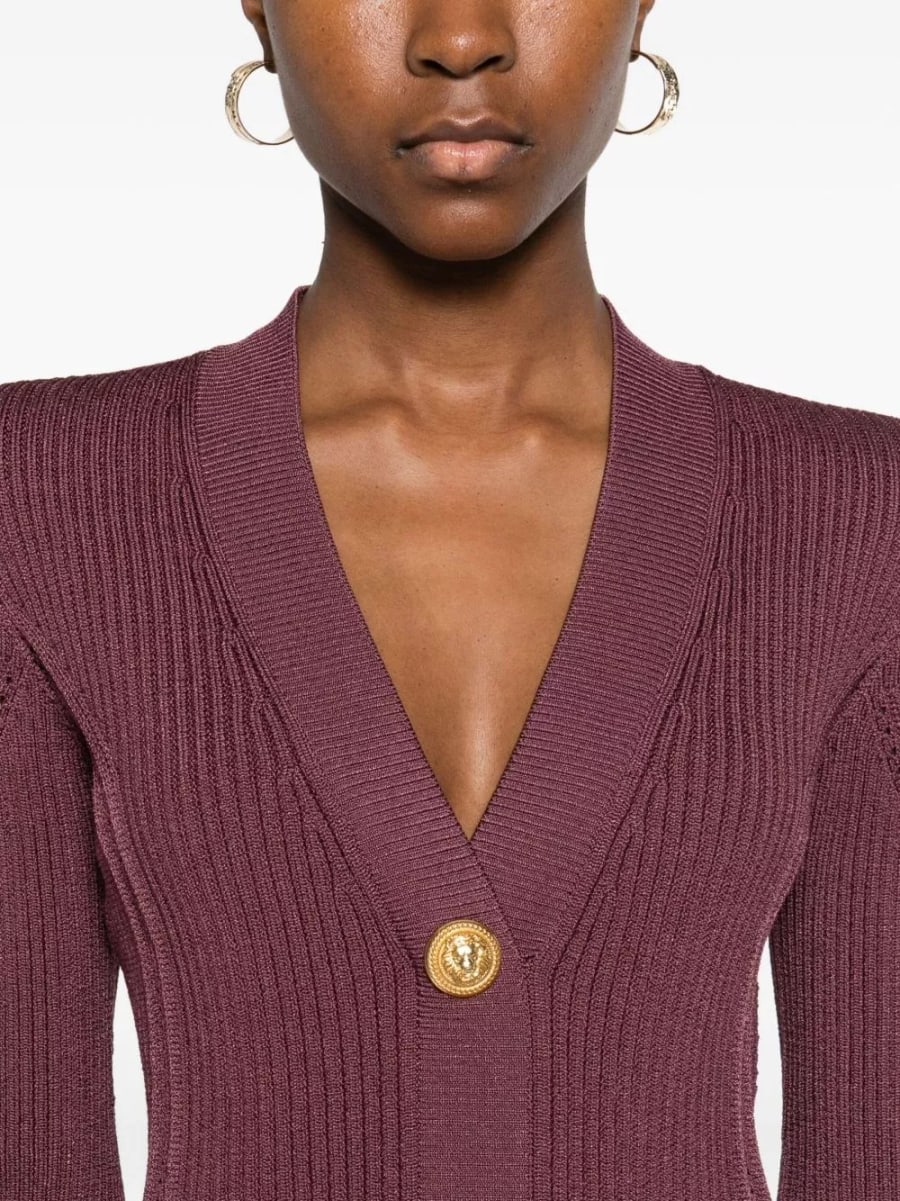 Balmain Abito corto con scollo a V, view 5