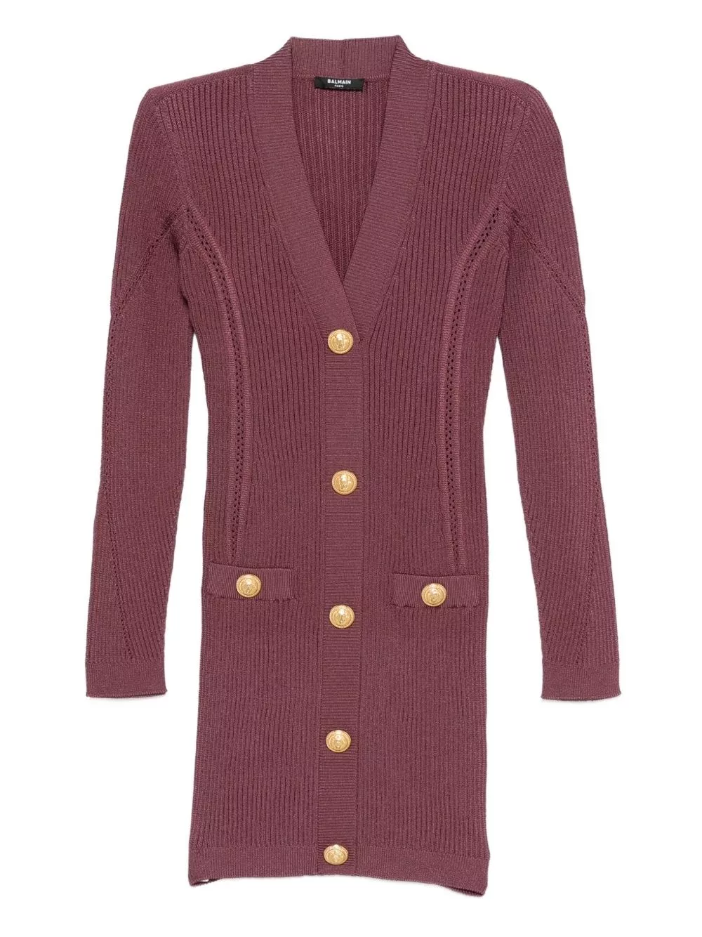 Balmain Abito corto con scollo a V