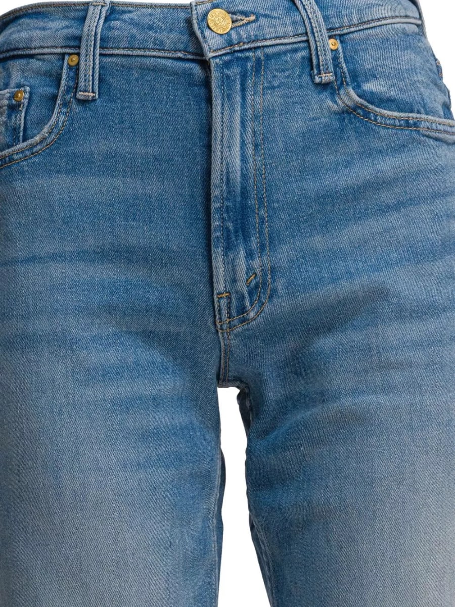 Mother Jeans in denim The Spinner Zip Sneak, view 2