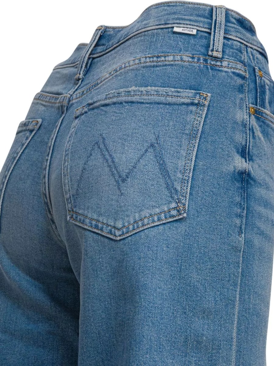 Mother Jeans in denim The Spinner Zip Sneak, view 3