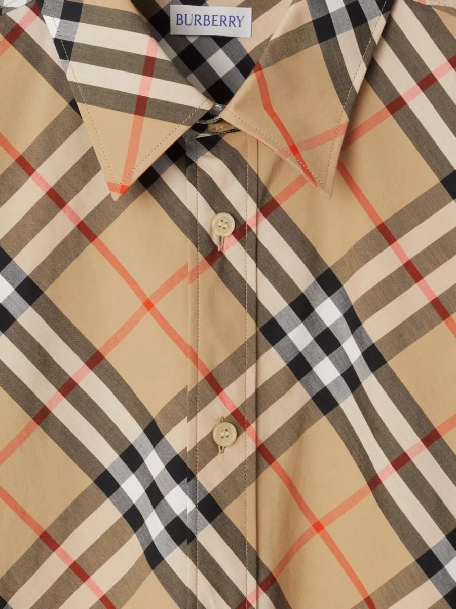 Burberry Camicia in cotone a quadri, view 4