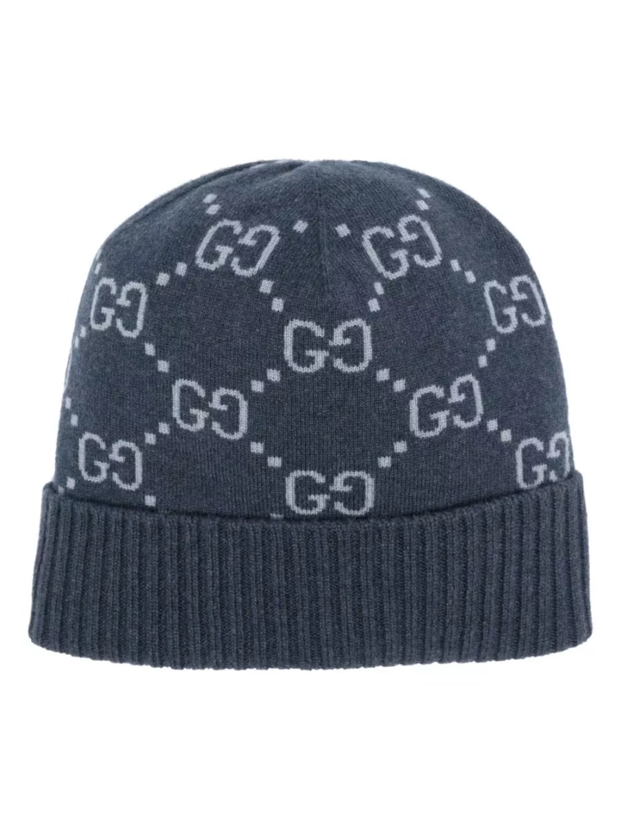 Gucci Cappello in cashmere GG