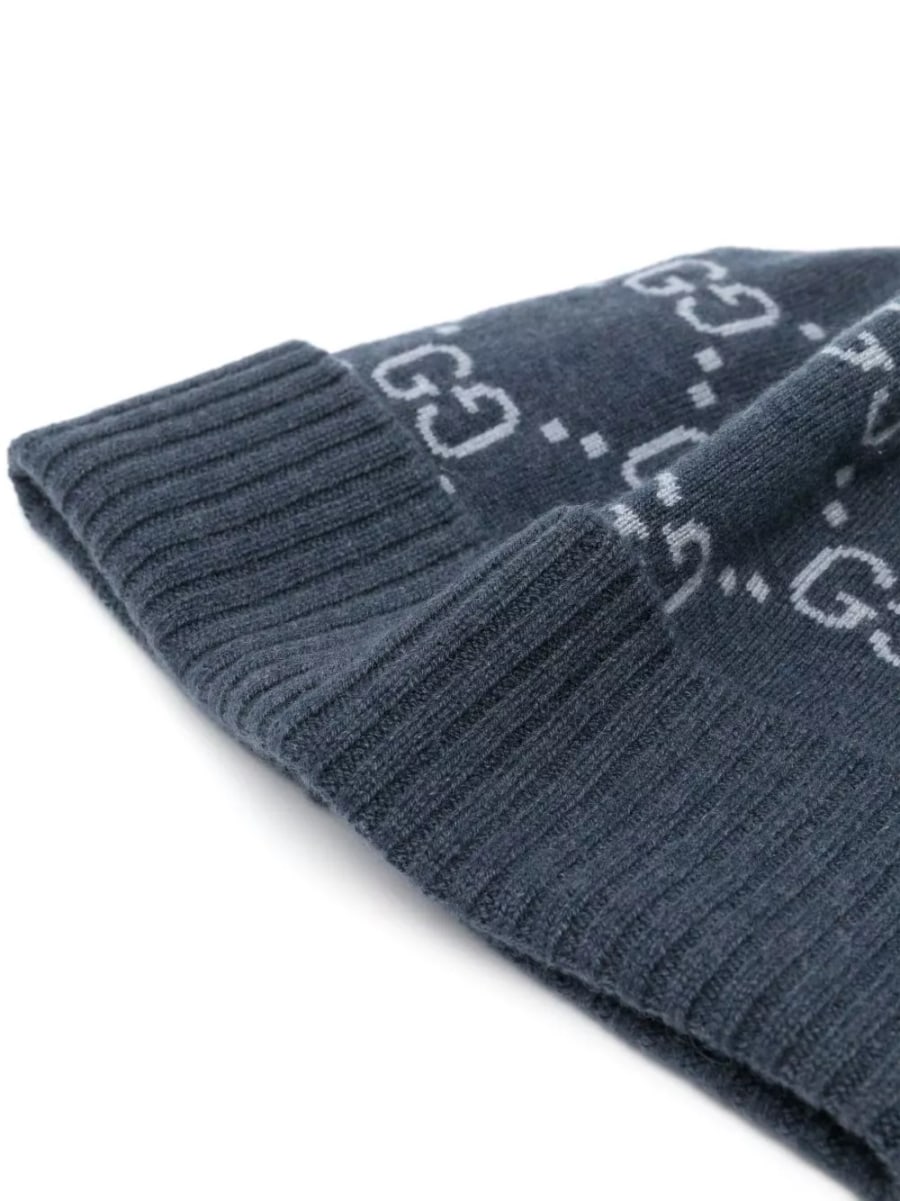 Gucci Cappello in cashmere GG, view 2