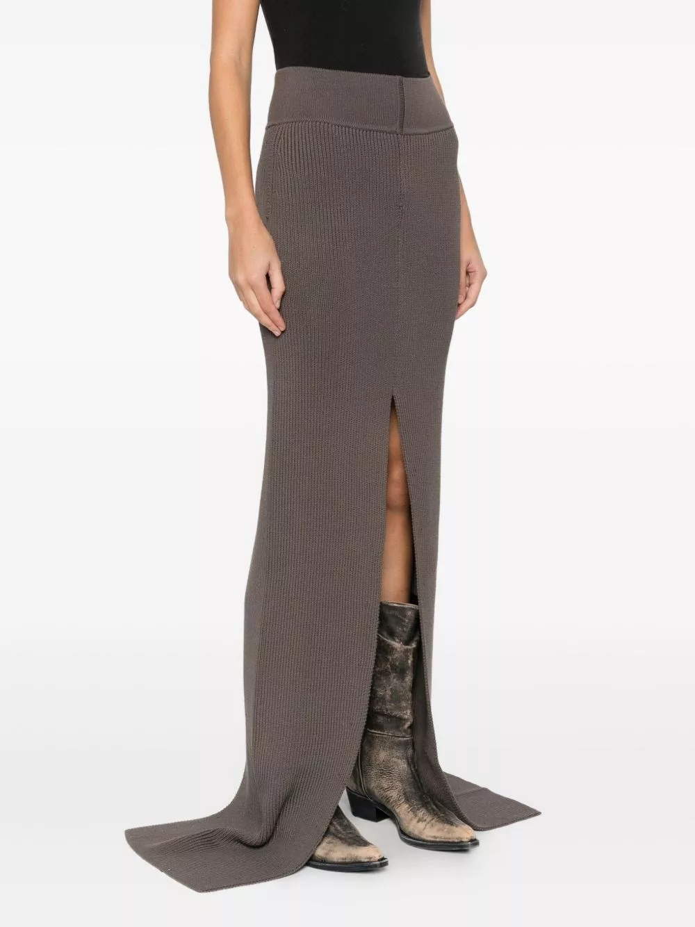 Rick Owens Gonna lunga in lana, view 2