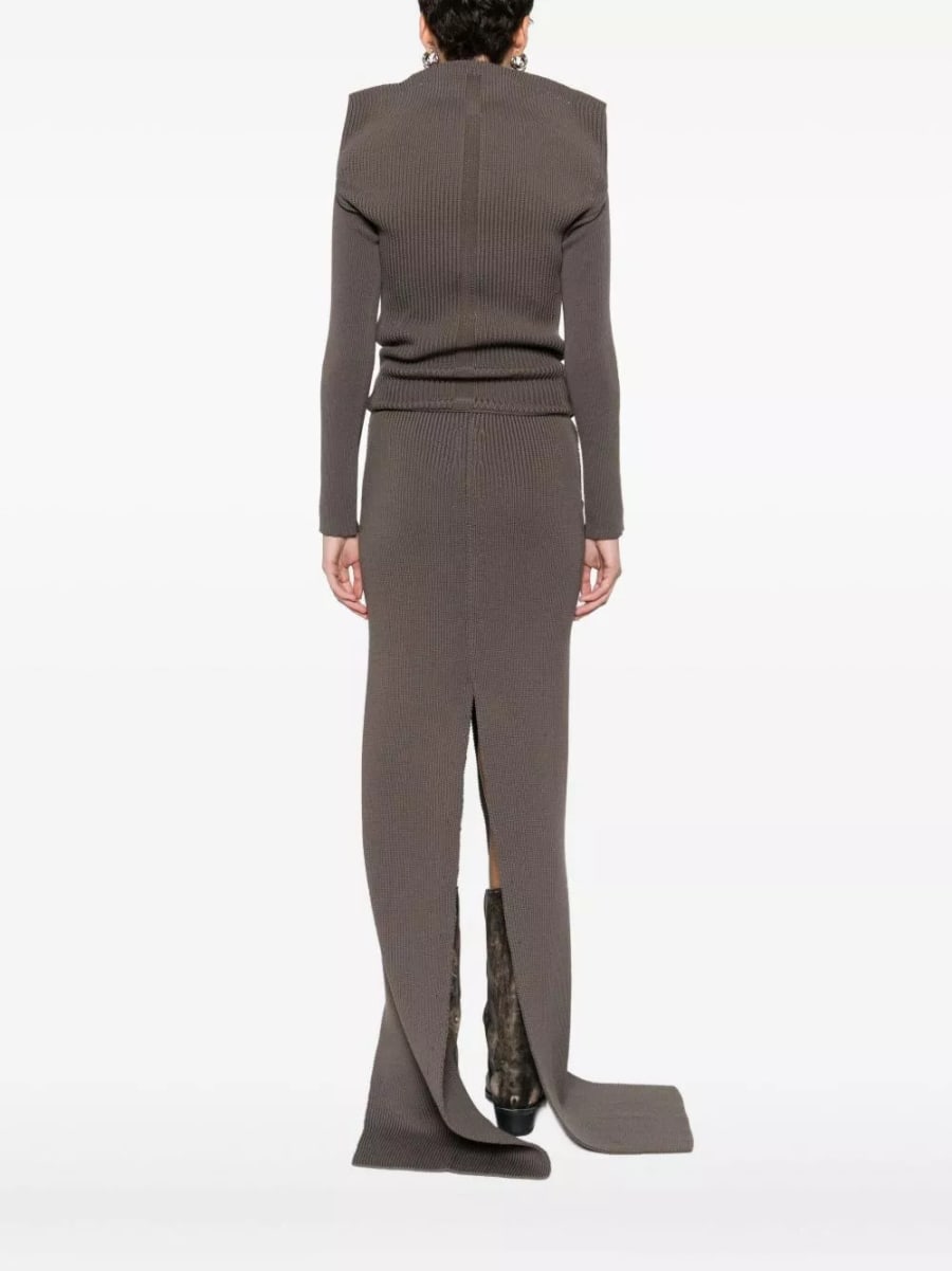 Rick Owens Maglione in lana off-shoulder, view 3